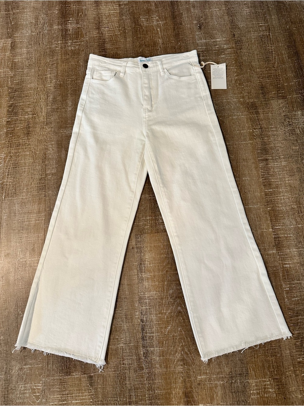 Grace & Lace White Straight-Leg Women’s Jeans